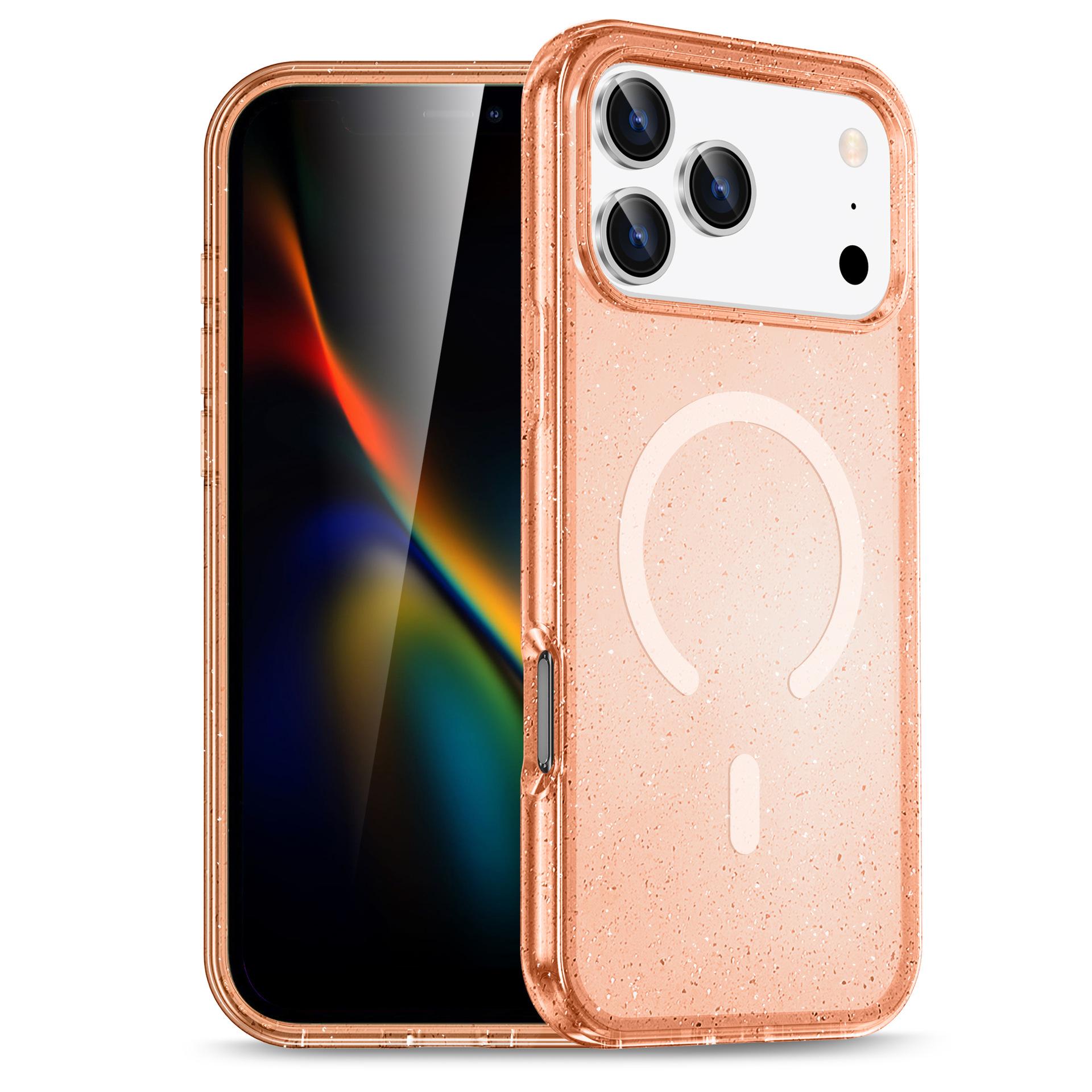 

Glitter Semi-permeable Magnetic Suction for IPhone17 Mobile Phone Case for Apple 16pro Scratch-resistant and Hardened 15ins14 Shockproof For iPhone16 Pro Max