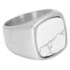 Stainless Steel Ring Classic Steel Color Fashionable Finger Ring Jewelry Accessory for MenWhite Pine
