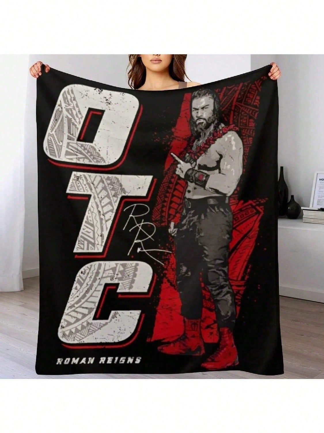 

Плед-одеяло Roman Reigns OTC Кемпинг Диван Дизайнерские Стеганые Одеяла 75X95CM серый