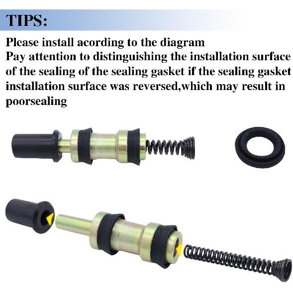 Front Brake Master Cylinder Rebuild Kit 9/16" Bore, Fits Harley 1996–2007 Electra Glide/Road Glide/Street Glide/Road King, 1996+ Softail/Dyna,