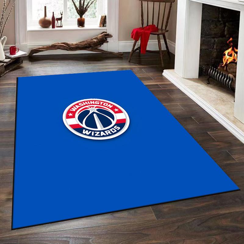 Washington Wizards logo design rug Non-slip rug suitable for living room and bedroom sofas