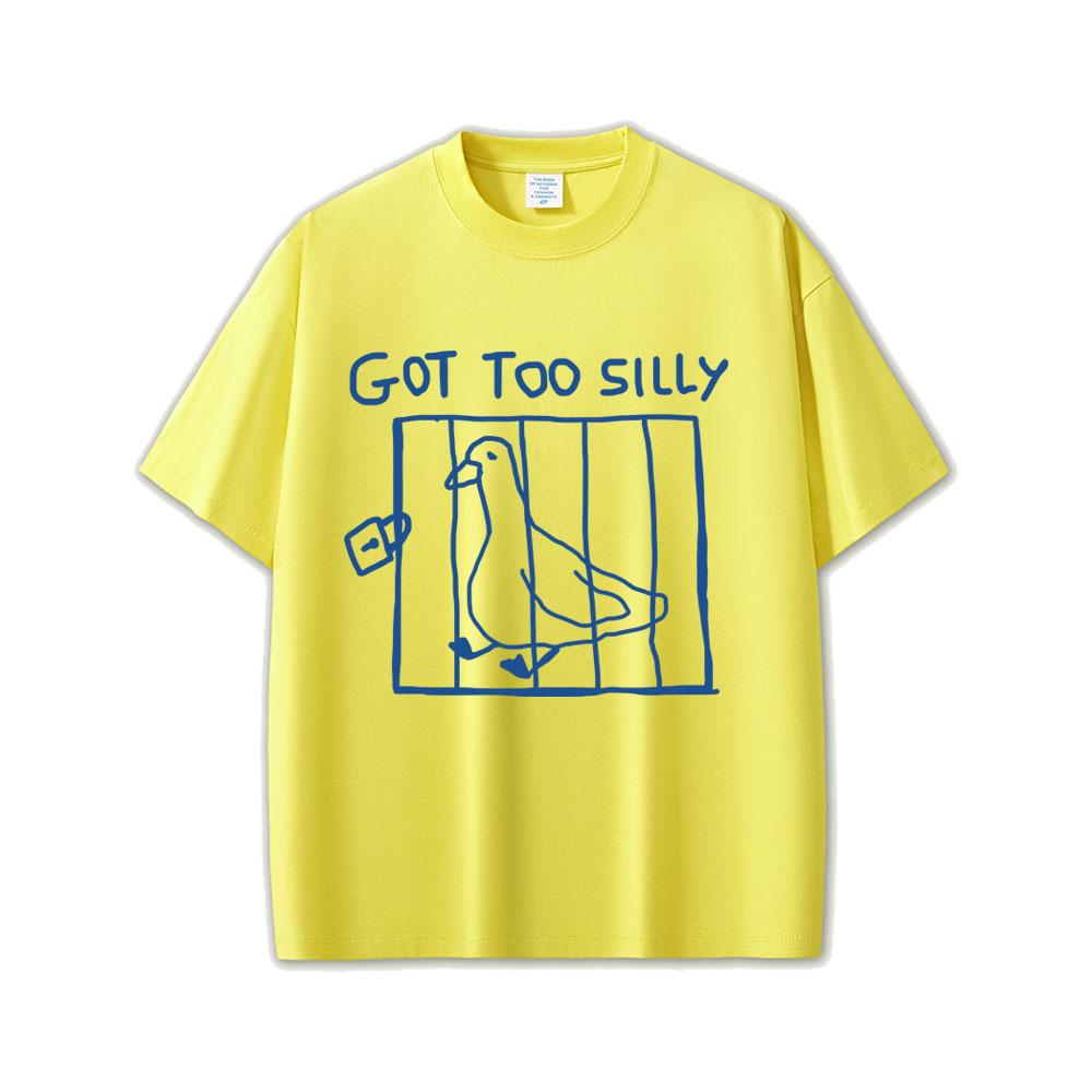 2026 Stało się Zbyt Głupio Gęś Śmieszna Mem Graficzna Koszulka Męska Damska Casual Bawełniana Vintage Krótki Rękaw Oversize Koszulki Streetwear Unisex Luźna Koszulka Top