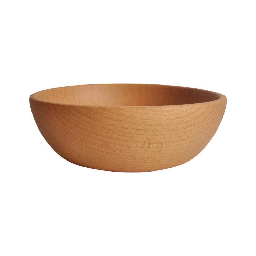 Wooden Salad Bowl Handcrafted Large Round Dining Bowl Serving Salad Soup Solid Wood Tableware Kitchen Accessories New Arrival