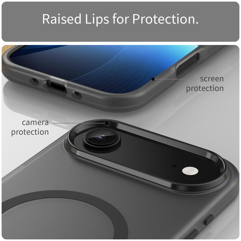 For iPhone 17 Air Case Compatible with MagSafe TPU+PC Slim Matte Translucent Phone Cover