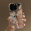 Mirror Love Phone Case For iPhone 16 15 14 13 12 11 Pro Max Fashion Rhinestone Phone Case