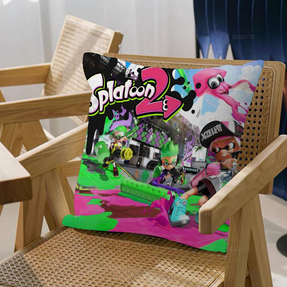 Splatoon Pillow Gift Home Office Decoration Bedroom Sofa Car Cushion Cover Case 45x45