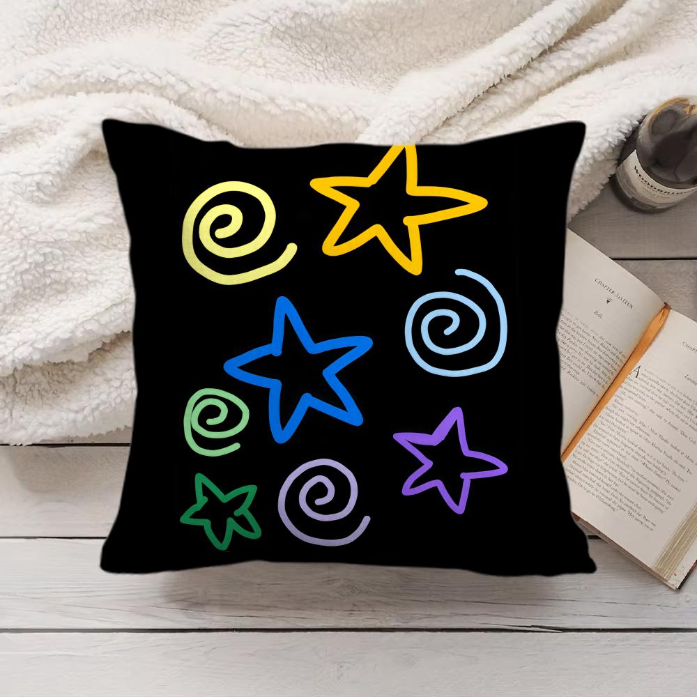 

Abstract Star Art Cushion Cover Short Plush DoubleSided Printing Home Machine Washable in Warm Winter Pillow Cover 40x40cm 16x16in