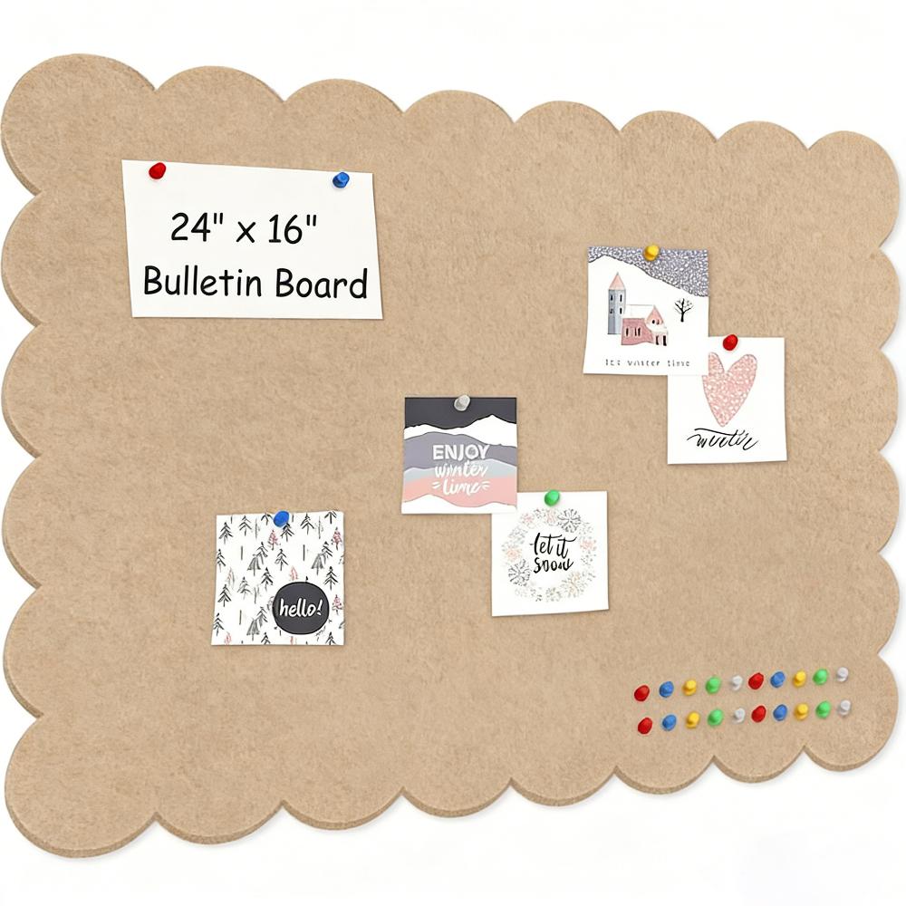 Multi-Use Bulletin Board Large Decorative Panel Ins pin Board  For Office Home Classroom хаки