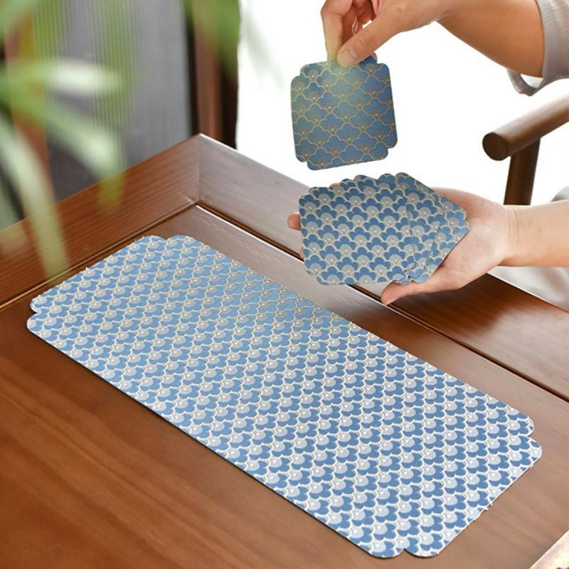 Chinese Style Tea Towel Vintage Coaster Table Mats for Tea Drink Heat Insulation Anti-slip Placemats Home Decoration Accessories