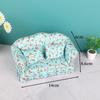 1 Set 1:12 Dollhouse Furniture Double Sitting Sofa With Pillow Kit Doll House Simulation Miniature Living Room Kids Pretend Play