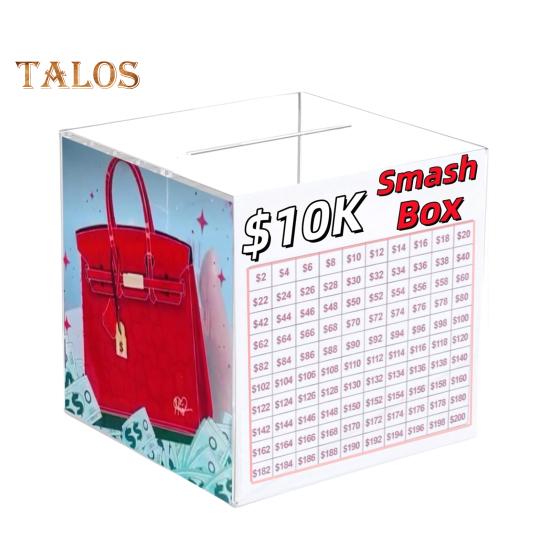 

Прозрачная акриловая копилка большой емкости 10 тыс. долларов США, копилка, контейнер для монет и денег для детей и взрослых, кейс для хранения A