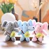 1Pcs Cute Star Elephant Keychain Small Animal Key Ring Bookbag Pendant Plush Toy Birthday Christmas Gift