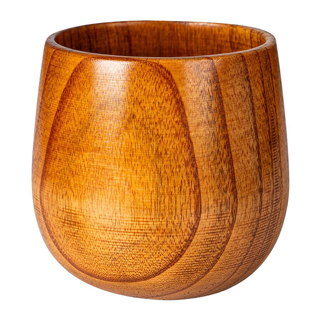 Big Belly Cup, Enlarged Wine Glass, Charcoal Grilled Universal Wooden Cup, Nonscalding Plant Paint Tea Cup