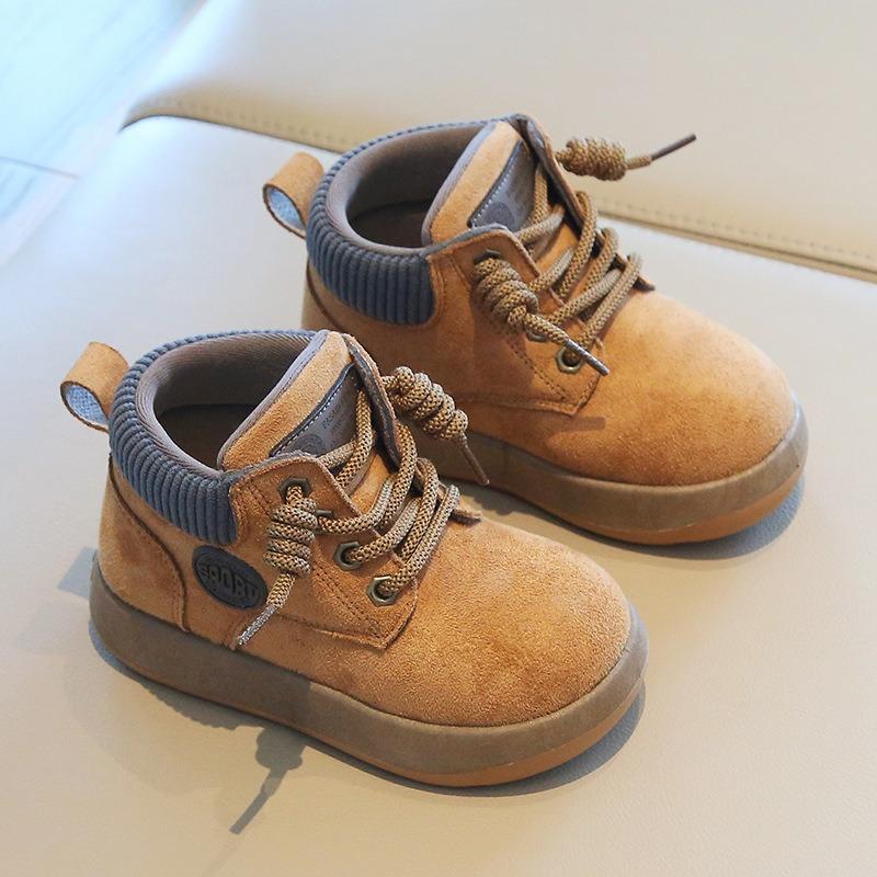 

Children s Martin Boots - New Spring/Autumn Arrival, Ankle Boots for Boys, British Style Fashion Leather Boots for Girls 21 коричневый