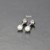 Fashion Simple Sweet Pearl Spiral Beads Small Stud Earrings for Women Korean 3/4/5/6/7mm Party Piercing Jewelry