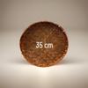 Handmade Retro Round Bamboo Basket: Multi-Purpose Storage, Winnowing Sieve, and Fruit Plate