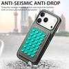 For iPhone 17 Pro Case Carbon Fiber Texture Leather Back Cover with Magnetic Detachable Suction Cup