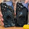 Skeleton Pendant For Oppo A79 5G 58 78 74 60 4G Reno 11F Realme GT 6 11 Note 50 10 C55 X2 Tempered Glass Black Phone Case
