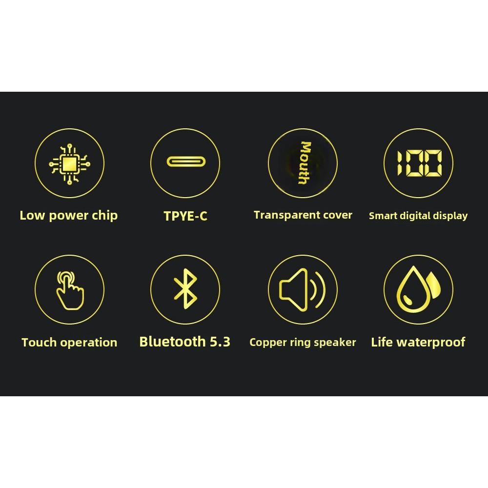 New Bluetooth Headphone Cover Innovative Design Jerry Chip 5.3 Waterproof Transparent Long Life