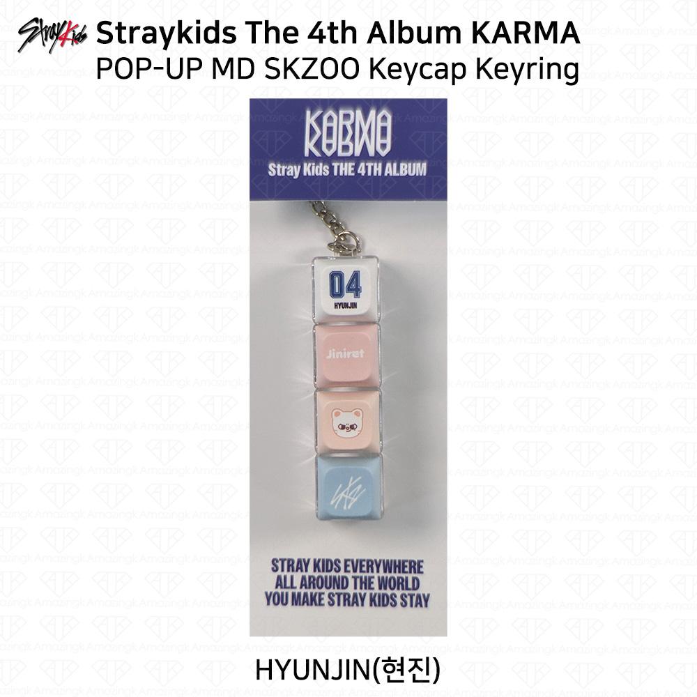 Stray Kids Das 4. Album Karma POP-UP MD Tastenkappe Yinyang Schlüsselanhänger Outfit-Set