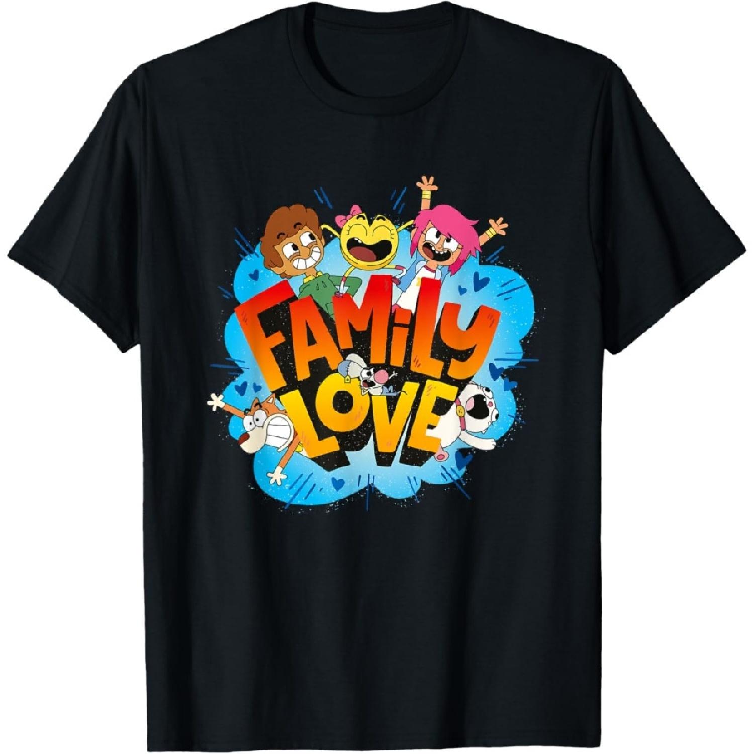 

Boy Girl Dog Cat Mouse Cheese Family Love T-Shirt XXXXXL чорний