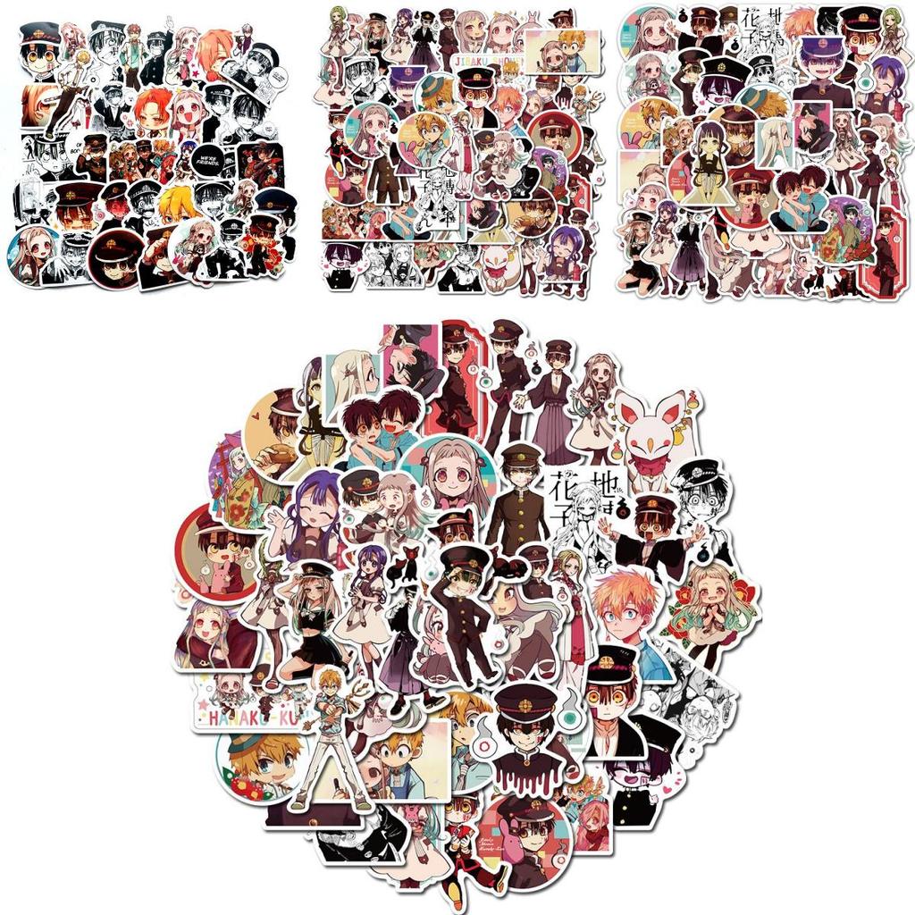 Vibrant And Waterproof 50pcs Toilet-bound Hanako-kun Stickers For Diy Graffiti Fun