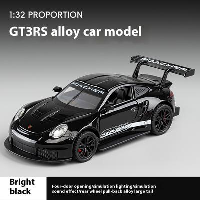 1:32 Porsche GT3 RS Supercar Alloy Diecast Metal Model Sound & Light Toy Children Birthday Toy Gift Collect Hobby Model Kids Toy
