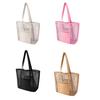 Mesh Beach Tote, Women Shoulder Bag, Sandproof Breathable Beach Bag with Zippered Pocket, Summer Travel Tote Bag for Holiday Daily Use