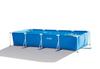 INTEX Above Ground Tubular Pool Kit - Metal Frame - 450 X 220 X 84 Cm - Rectangular (Comes with a Pump) - 28274FR