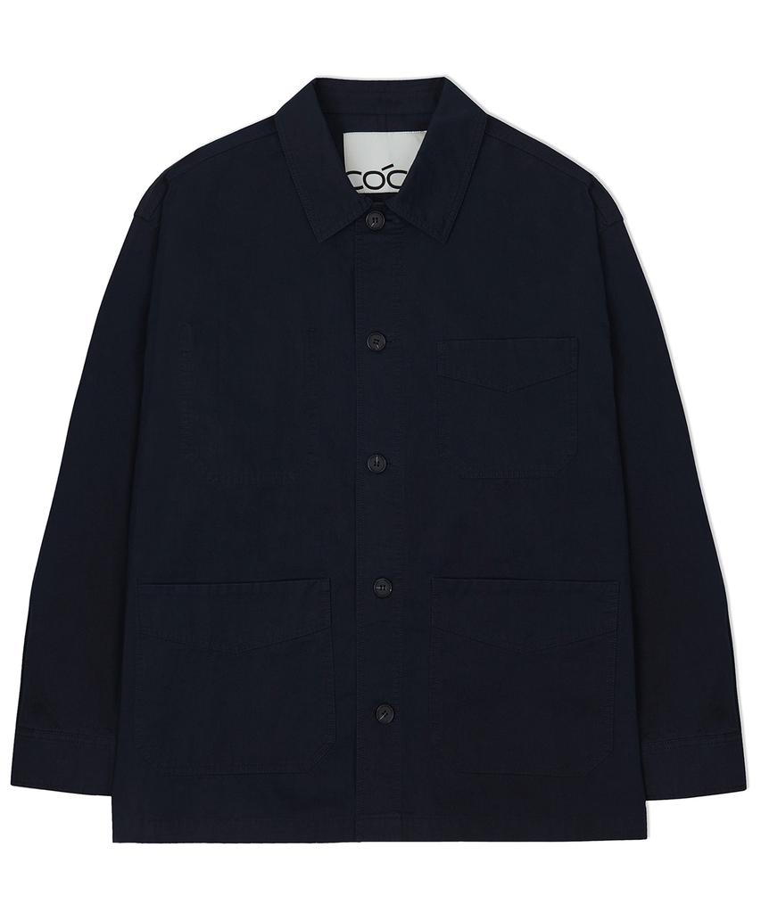 Costume O’Clock Cotton French Washed Work Jacket Navy Coosjk041Navy
