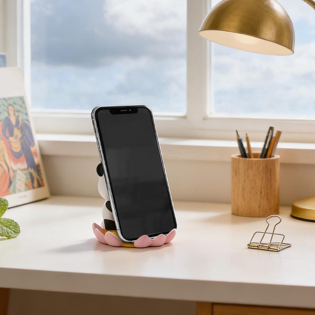 Cartoon-shaped Phone Stand Ornament, Cute Design, Suitable For Women And Girls, Desktop Animal Figurine, Compatible With Mobile Phones And Tablets.