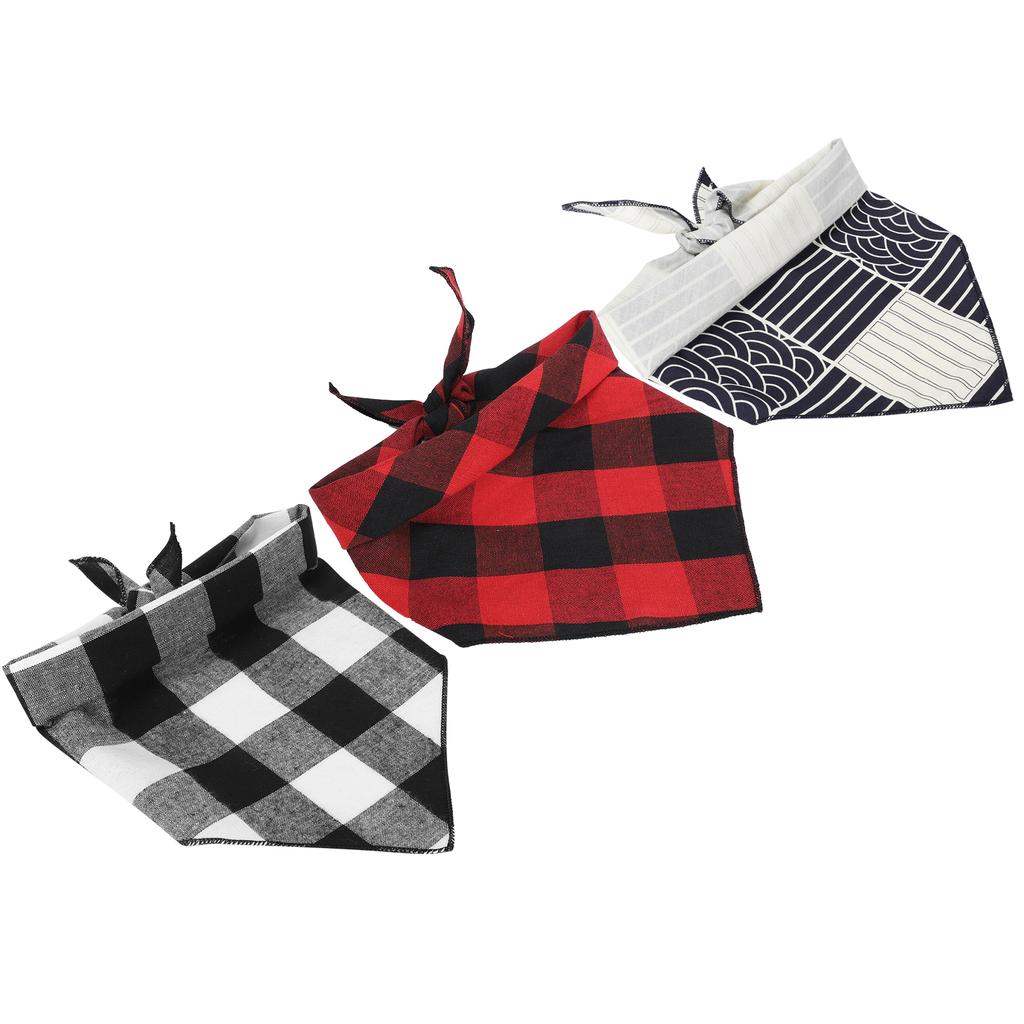 3pcs Pet Dog Bandana Washable Puppy Cat Neck Scarf Collar Triangle Neckerchief SuppliesS