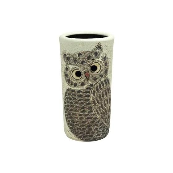 Tori Shigaraki Ware Owl Openwork Umbrella Stand UM29-003