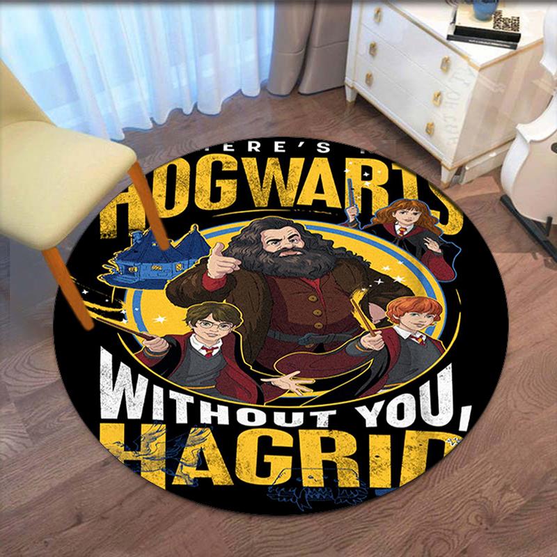 Harry Potter Printed Round Rug Carpet Chair Rug Area Rug Entryway Doormats,for Office Chair Living Room Bedroom Kitchen Room.