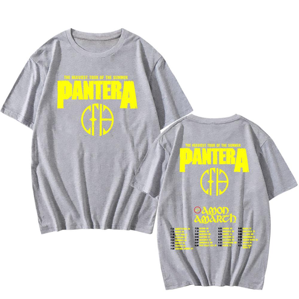 Pantera Nejtěžší turné léta 2025 Tričko Letní krátký rukáv Pánská trička Unisex Streetwear Grunge Rocková kapela Potisk Trička