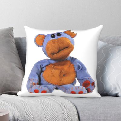 Bär, der sich schlecht benimmt, Nev der Bär Quadratische Kissenhülle Polyester Leinen Samt Kreativ Reißverschluss Dekorative Kissenhülle Zimmer Kissenbezug