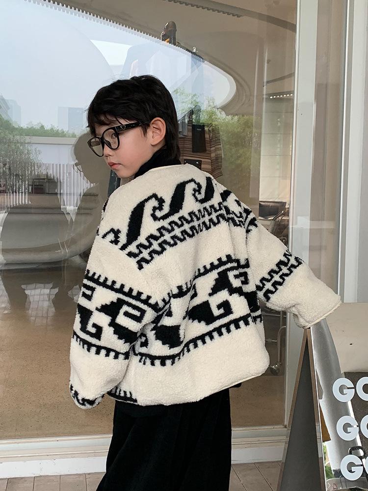 Koreanischer Stil Jungen Winter 2024 Locker Gestrickte Strickjacke - Modischer Herbst- & Winterpullover für Kleine & Mittlere Kinder