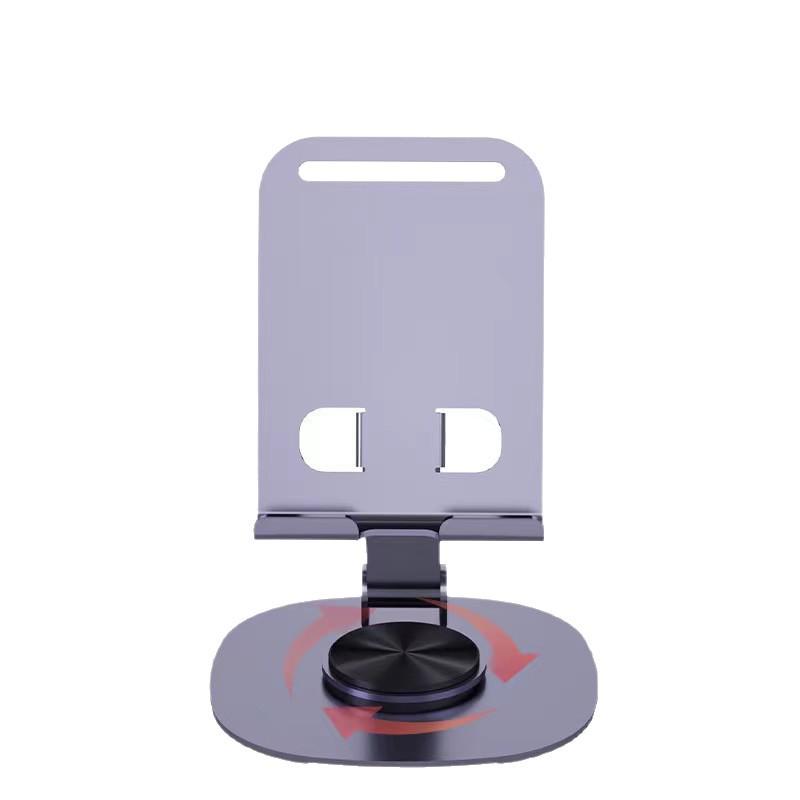Multifunctional Aluminum Phone Holder: Rotating, Folding, All-Metal Desktop Stand with Custom Logo