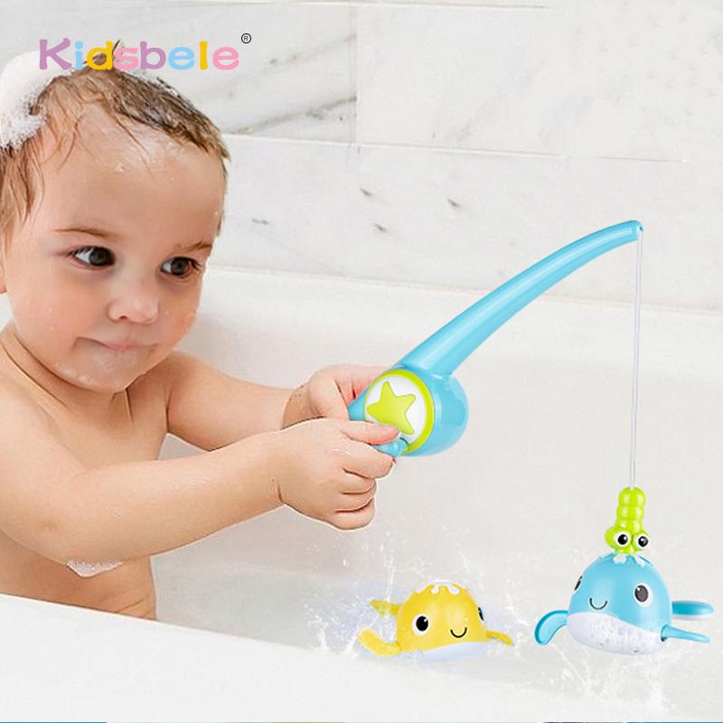 Magnetic Fishing Game Wind-up Swimming Whales Baby Bathtub Toys 18 Months+ 1-3 Boys and Girls Gifts For Toddlers