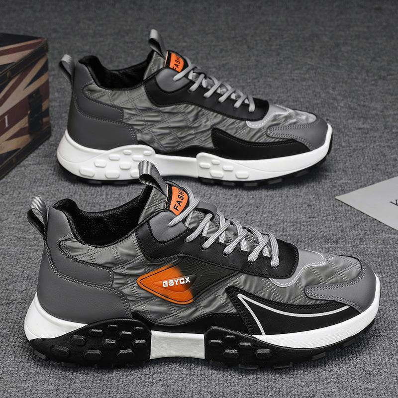 Pánské boty léto 2024 nové prodyšné tlusté dno Agan sportovní talířové boty pánské neformální pop boty