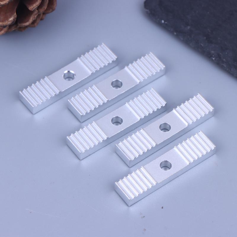 2/5Pcs Reprap DIY 2GT/S2M Timing Belt Fixing Piece Aluminum Alloy Tooth Pitch Clamp Fixed Clip CNC 9*40MM For 3D Printer Part