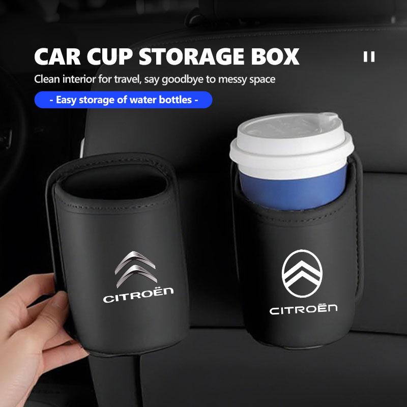 For Citroen Car Door Cup Holder Leather Automotive Drink Rack Storage Bin C4 C3 C5 C1 C2 C6 VTS C4L DS3 DS4 DS5 Grand Berlingo