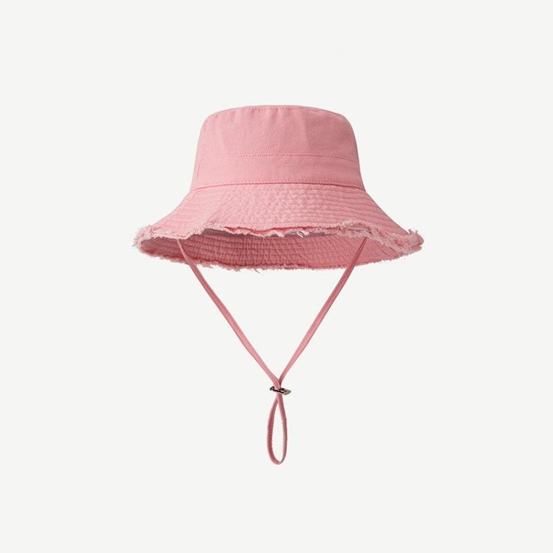 The Bucket Hat Style Retro Versatile Travel Burr Edge Sun Hat Temperament Shows Washbasin Hat Bucket Hat