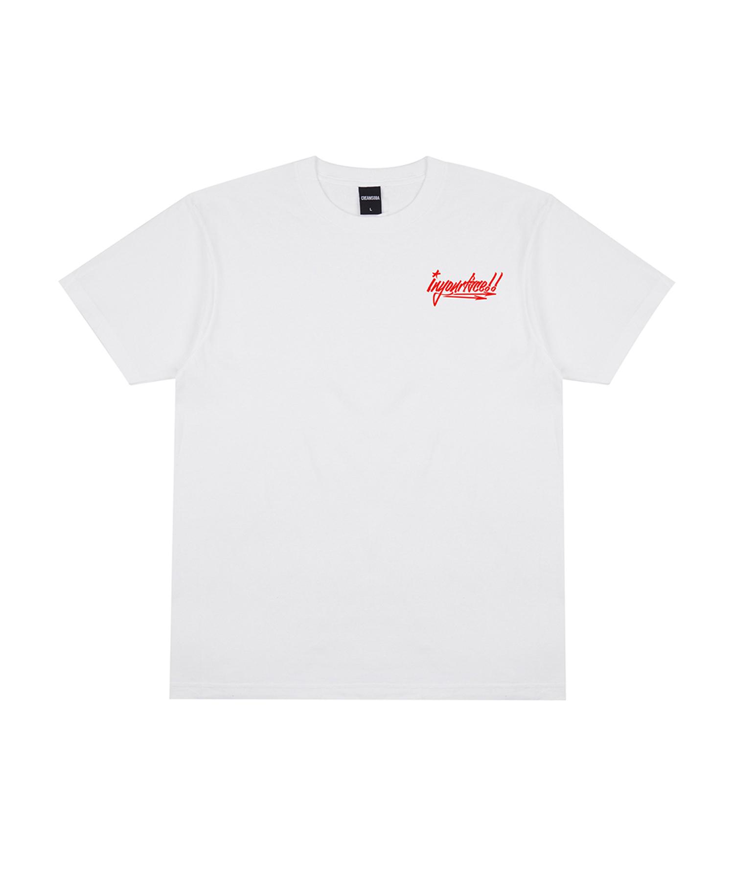 Cream Soda Lab Basketball Lesson 1 Short Sleeve T-Shirt White Red L