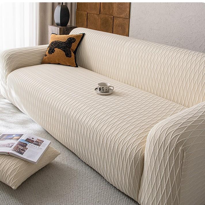 New Sofa Cover All in One Anti Slip Sofa Protective Cover  Four Season Elastic Jacquard Velvet Dust Cover