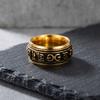 Casual Men's Stainless Steel Rings Sanskrit Rune Inspired Vintage Ring Court Finger Ornaments Fashion Jewelry Party Gifts