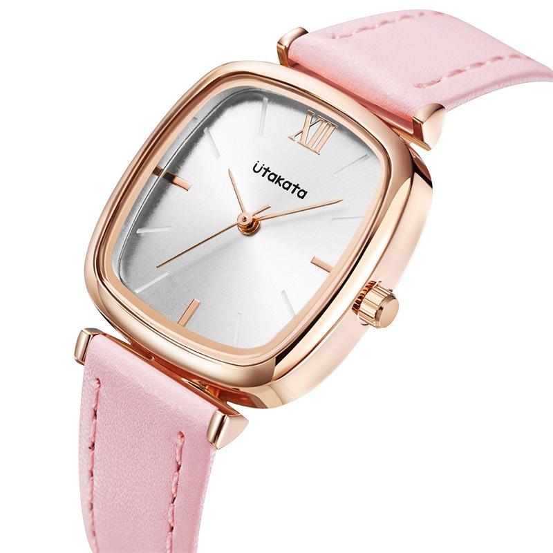 Utakata Student Watch Ladies Simple Square Watch Children S Watch Belt Watch A0013