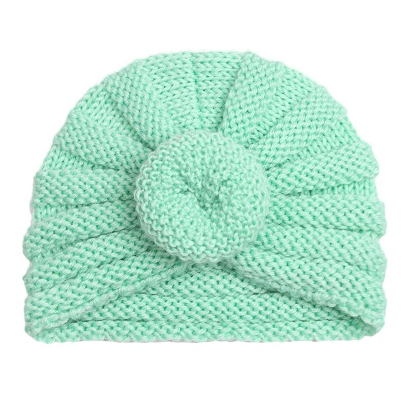 New baby donut wool hat in autumn and winter, children's warm wool pullover hat, baby hat