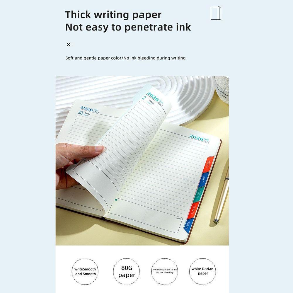 Thick Paper 2026 Schedule Planner Wear-resistant Year Planner Notepad  Stationery