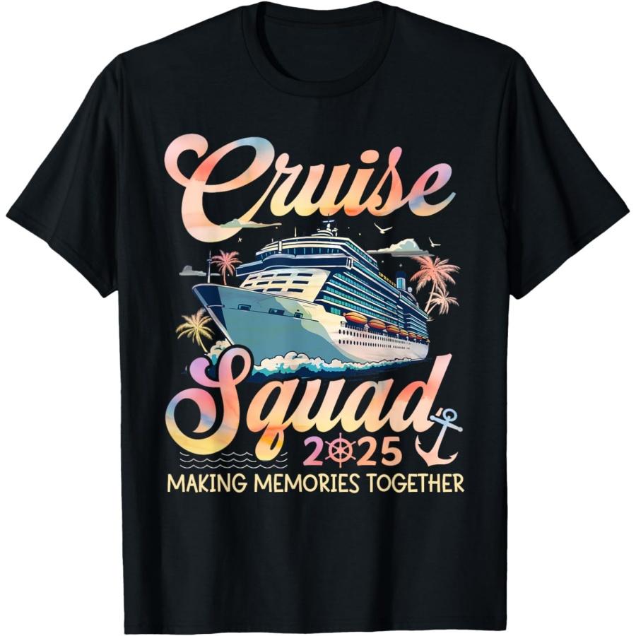 Cruise Squad 2025 Family Group Matching Summer Vacation T-Shirt(1) XXXXXL чёрный